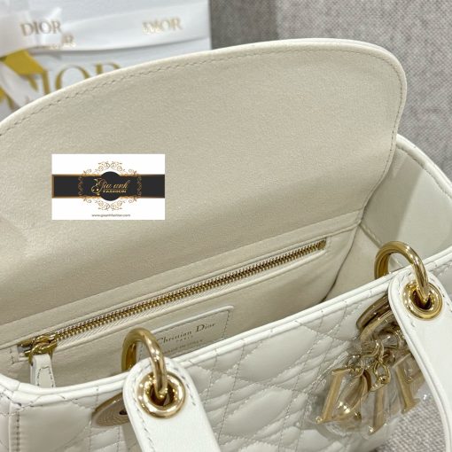 Bên trong Túi Xách Dior Lady 20 cm Màu Trắng Vip Like Auth 02