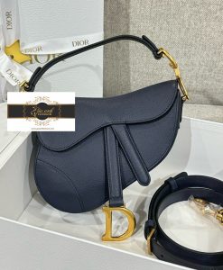 Túi Xách Hàng Hiệu Dior Yên Ngựa Saddle 19 cm màu xanh 03