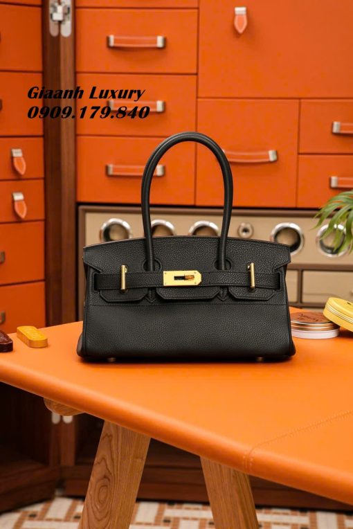 Túi Xách Hermes Birkin Soulder Hac 30 cm Màu Đen Da togo 02