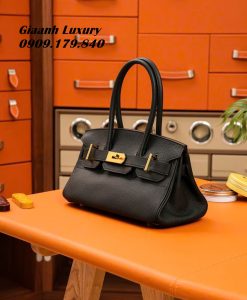 Túi Xách Hermes Birkin Soulder Hac 30 cm Màu Đen Da togo May Thủ Công 05