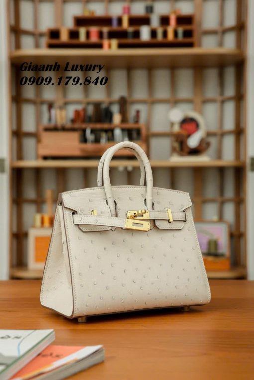 Túi Xách HM Birkin Da Đà Điểu Chuẩn Auth-HM292