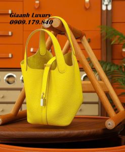 Shop Giaanhluxury chuyên Túi Hermes Picotin da Togo Màu Vàng May Tay Like Auth 05