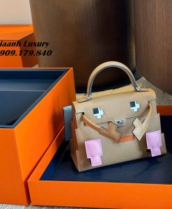 Túi Hermes Kelly Doll Picto Like Auth Màu Kem Da epsom vip 02