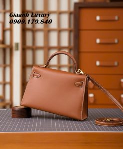 Túi Xách Hermes Kelly Mini Hàng Hiệu Màu Gold