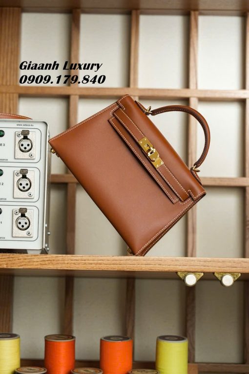 Túi Xách Hermes Kelly Mini Hàng Hiệu Màu Gold