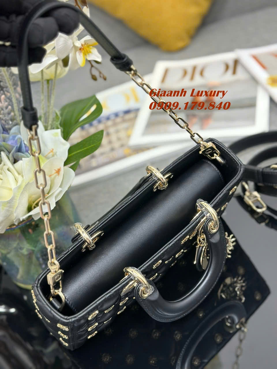 Túi Dior D Joy 26 cm Charm Mặt Trời Siêu Cấp 01