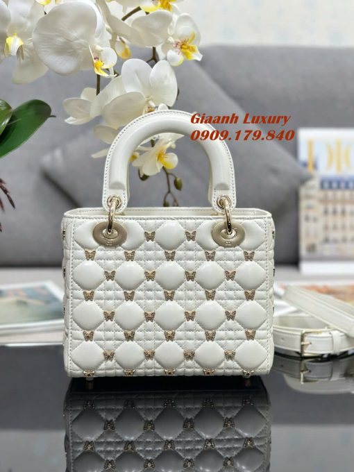 Túi Dior Lady My Charm Bướm Màu Trắng Siêu Cấp 02