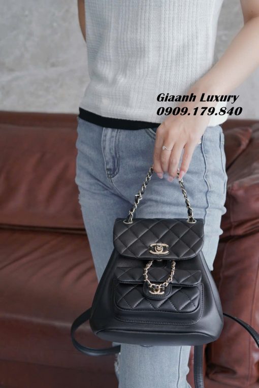 Balo Chanel Duma Mini Màu Đen Chuẩn Hàng hiệu 04