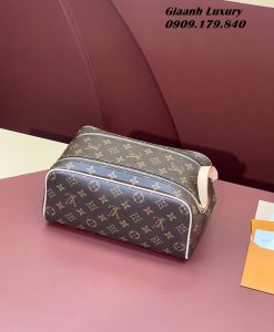 Size Túi LV Locker Dopp Kit Chuẩn Auth màu nâu monogram 02