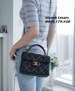 Túi Xách Chanel Kelly 21 Cm Vip Like Auth Da Trứng Cá Muối -2