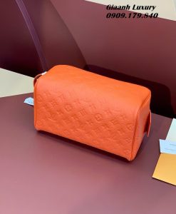 Túi LV Locker Dopp Kit Replica 1:1 Màu cam da bê 01