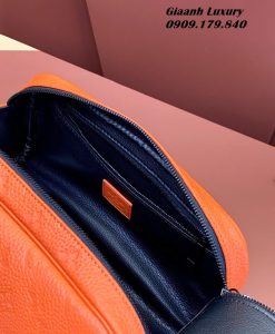 Túi LV Locker Dopp Kit Replica 1:1 Màu cam da bê 02