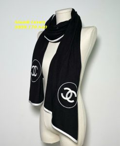 Khăn Choàng Chanel Siêu Cấp Vip Like Auth Màu Đen 03