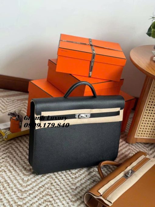 Túi Hermes Nam Hàng Hiệu Cao Cấp Luxury màu Đen 02