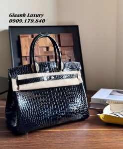 Túi Xách Hermes Da Cá Sấu Bóng Like Auth size 30 cm 03