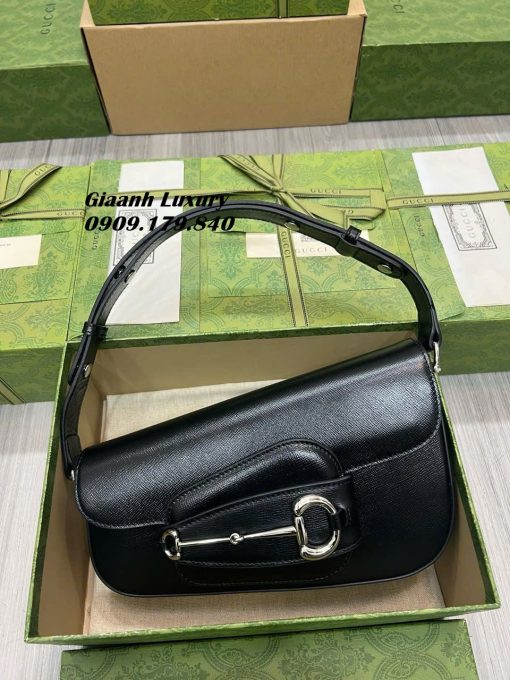 Túi gucci horset bất đối xứng màu đen siêu cấp 01