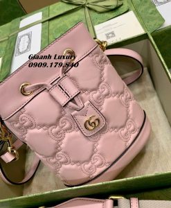 Túi Gucci Dây Rút Siêu Cấp Màu Hồng mini 05