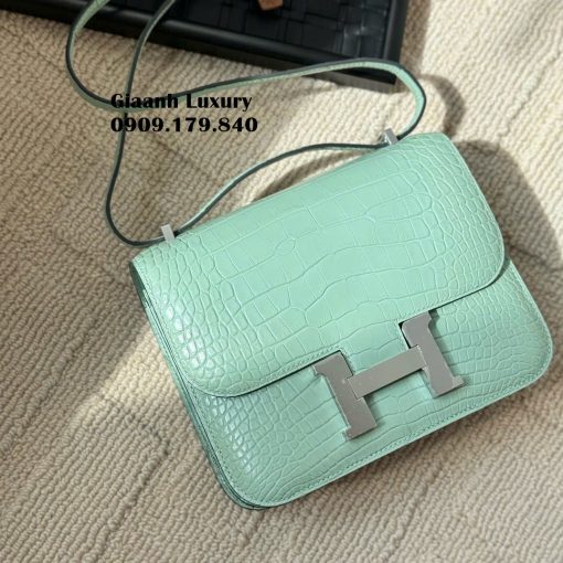 Túi Hermes Constance Màu Xanh Ngọc size 18 cm 04