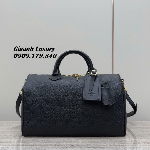 Túi Xách LV Speedy Da Bê Màu Đen Luxury 01