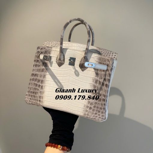 Túi Xách Hermes Da Cá Sấu Bạch Tạng size 25 cm Luxury 05