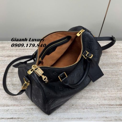 Túi Xách LV Speedy Da Bê Màu Đen Luxury SIZE 30 CM