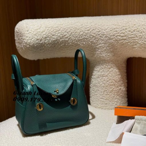 Túi Hermes Lindy mini 20 cm Siêu Cấp Vip màu Green 06