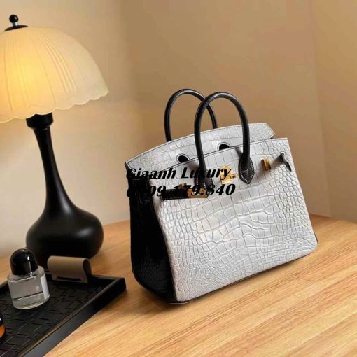 Những Màu Túi Hermes Birkin Da Cá Sấu Mix Hai Màu Vip