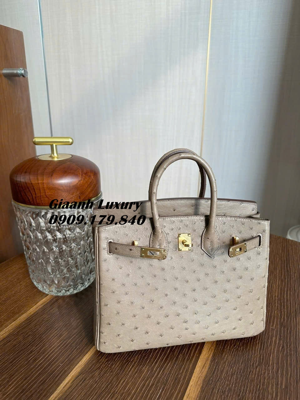 Những Màu Túi Hermes Birkin Ostrich size 25 cm Đẹp Luxury Màu Xám