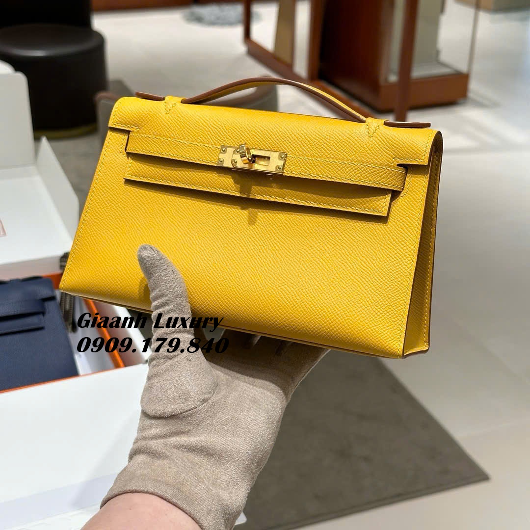 Những Màu Túi Xách Hermes Kelly Pochette Mix màu Vàng Yellow