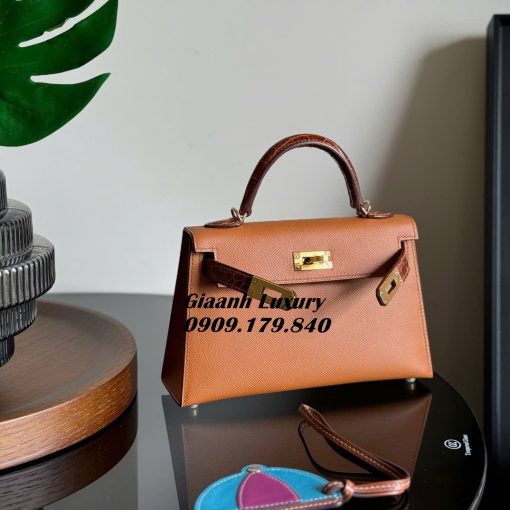 Túi Hermes Kelly mini Touch Màu gold Siêu Cấp Vip 01