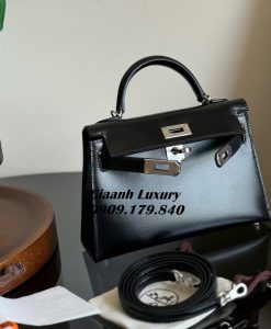 Túi Hermes Kelly Mini Luxury Da Box Màu đen 03