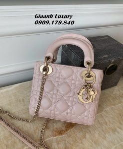 Túi Dior Lady Mini 17 cm Màu Hồng Vip Đẹp 01