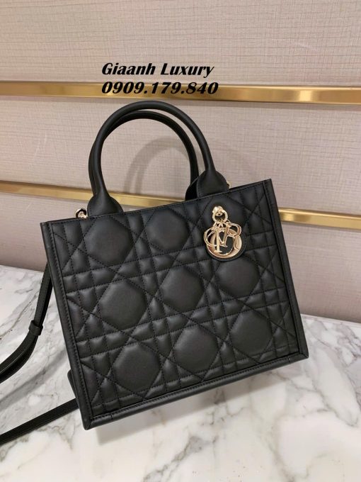 Túi Xách Dior Tote Da Bê Nhập Khẩu Vip Màu đen 03