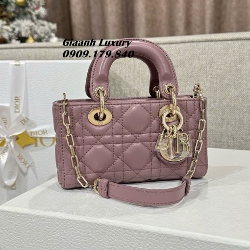 Túi Dior Micro lady D joy size nhỏ Vip 16 cm màu tím 03