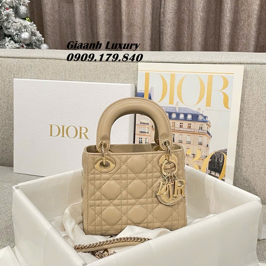 Những Màu Túi Dior Lady Mini Like Authentic Hàng Hiệu mà kem