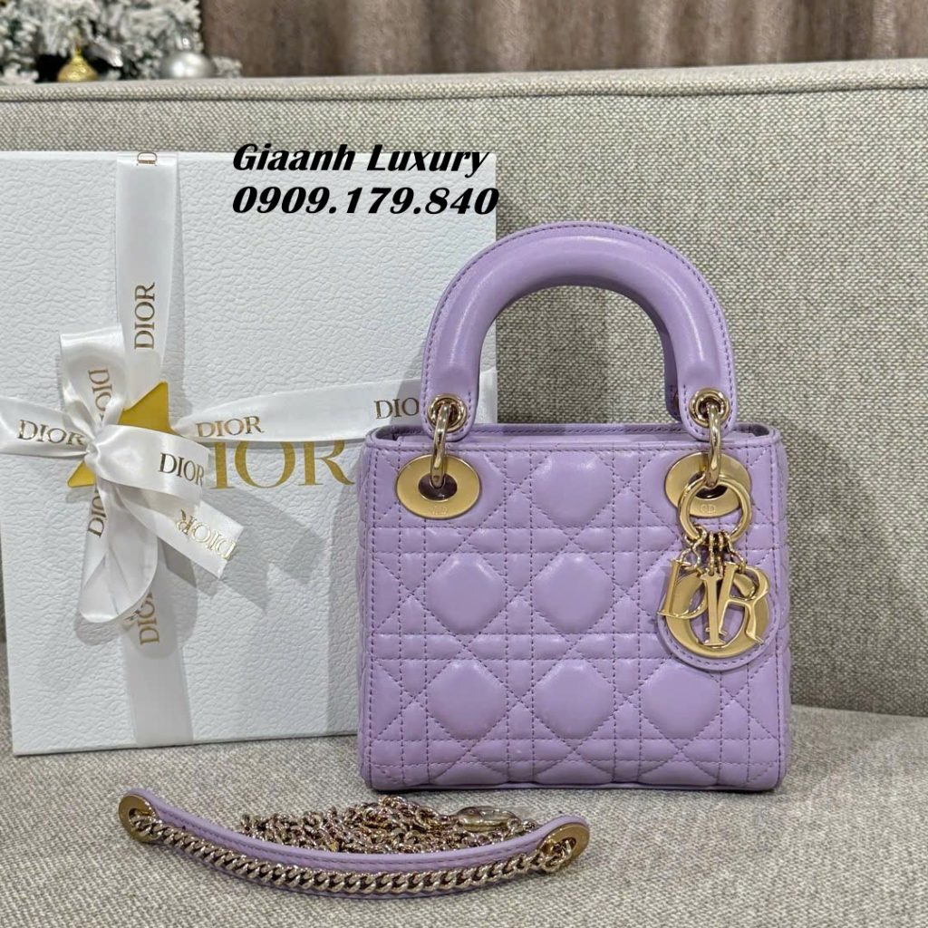 Những Màu Túi Dior Lady Mini Like Authentic Hàng Hiệu 4 màu tím