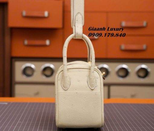 Túi Hermes Lindy Mini Ostrich Craie Hàng Hiệu Vip-HM3012