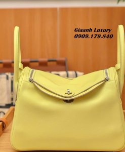 Túi Hermes Lindy 26 cm Da Swift Jaune Poussin Like Auth 03