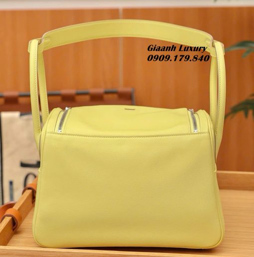 Túi Hermes Lindy 26 cm Da Swift Jaune Poussin Like Auth 04