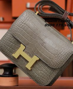 Túi Hermes Constance Alligator Màu Gris Like Auth 01