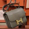 Túi Hermes Constance Alligator Màu Gris Like Auth 02