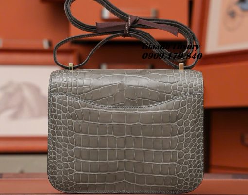 Túi Hermes Constance Alligator Màu Gris Like Auth 03