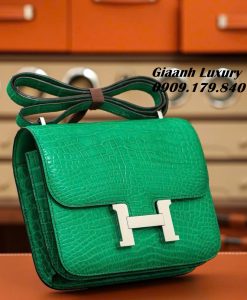 Túi Hermes Constance Porosus Crocodile Vertjade Glossy Vip Like Auth 01