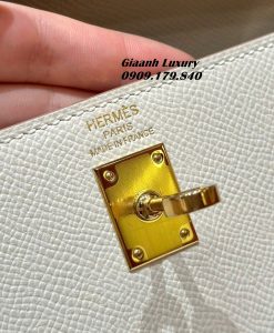 Túi Hermes Kelly 25 Màu Trắng Da Epsom Siêu Cấp Vip