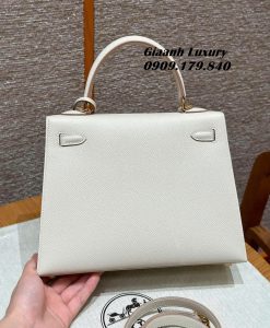 Túi Hermes Kelly 25 Màu Trắng Da Epsom Siêu Cấp Vip 05