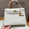 Túi Hermes Kelly 25 Màu Trắng Da Epsom Siêu Cấp Vip 03