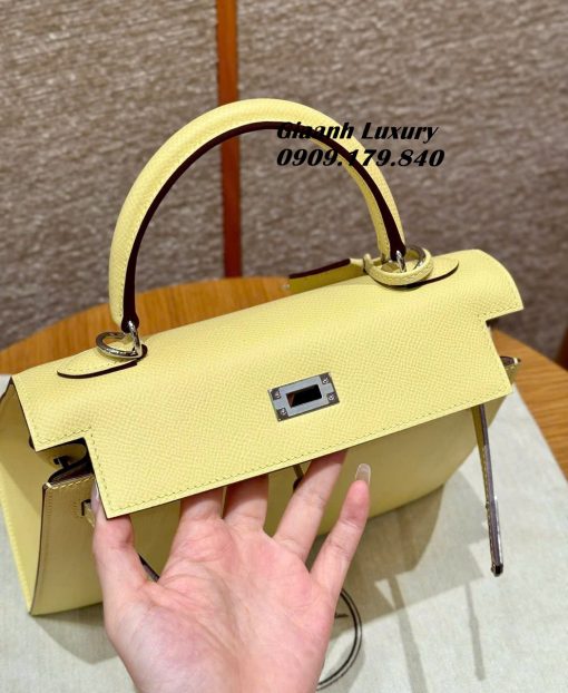 Túi Hermes Kelly 25 cm Da Epsom Màu Vàng Siêu Cấp Vip 03