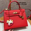 Túi Hermes Kelly 25 cm Da Epsom Màu Đỏ Siêu Cấp Vip 02