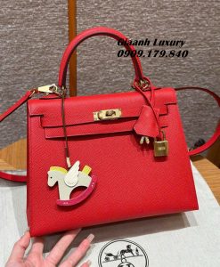 Túi Hermes Kelly 25 cm Da Epsom Màu Đỏ Siêu Cấp Vip 02