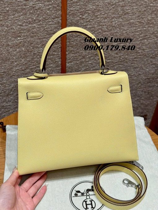 Túi Hermes Kelly 25 cm Da Epsom Màu Vàng Siêu Cấp Vip 02